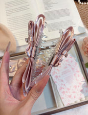 Blush Reverie Bow Claw Clip - 2